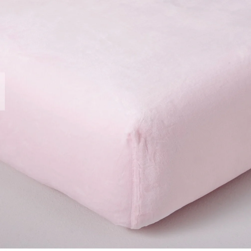 Pottery Barn‎ Baby Luxe Chamois Crib Fitted Sheet in Soft Pink gently used